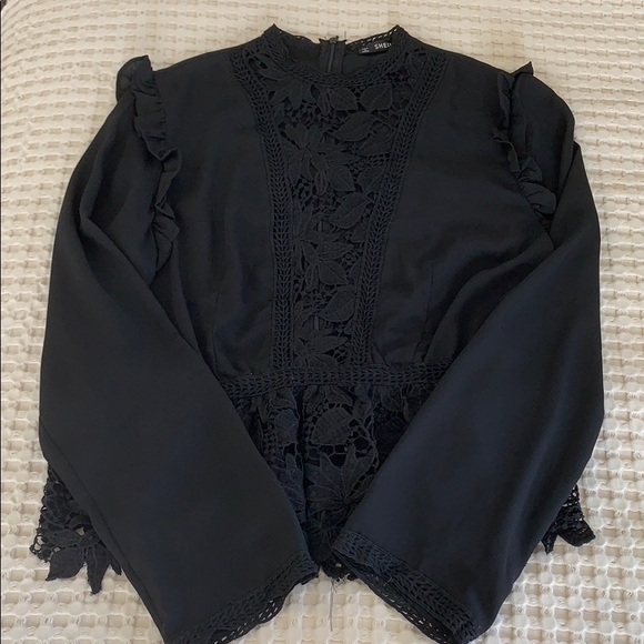 SHEIN Tops - SHEIN | Black Lace Blouse